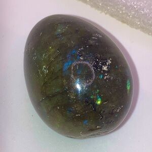 Labradorite Semi Precious Tumbled Shiny Egg Healing Crystal Stone 2” / 100g